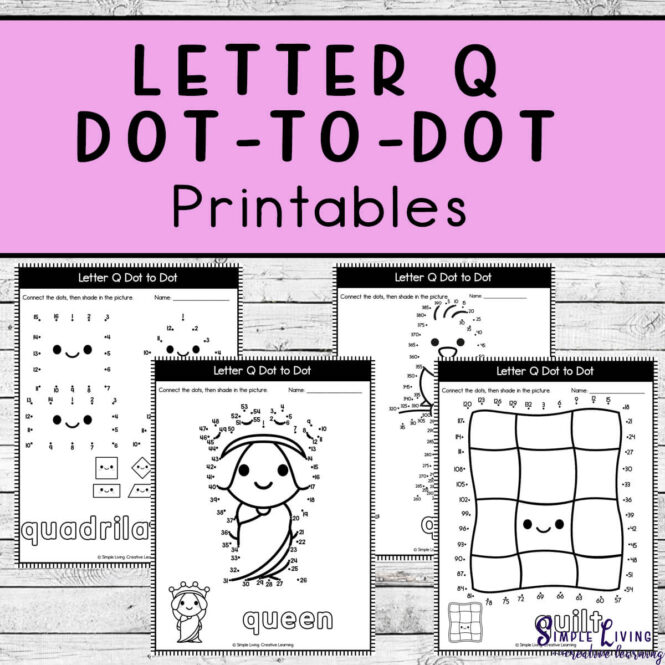 Letter Q Dot-to-Dot Printables four pages