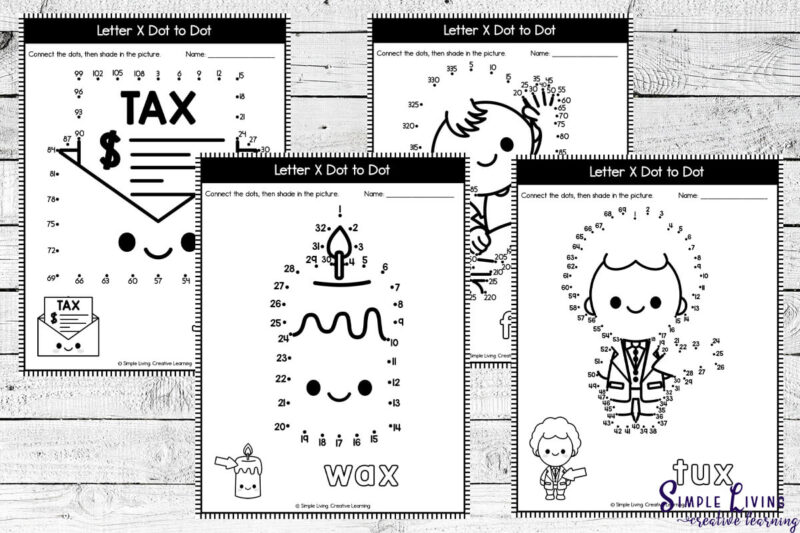 Letter X Dot-to-Dot Printables - Simple Living. Creative Learning