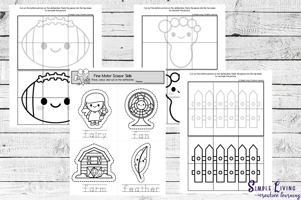 Letter F Fine Motor Scissor Skills Printables Simple Living Creative Letter F Fine Motor Scissor Skills Printables Simple Living Creative