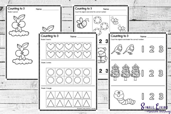 Counting to 3 Printables - Simple Living. Creative Learning