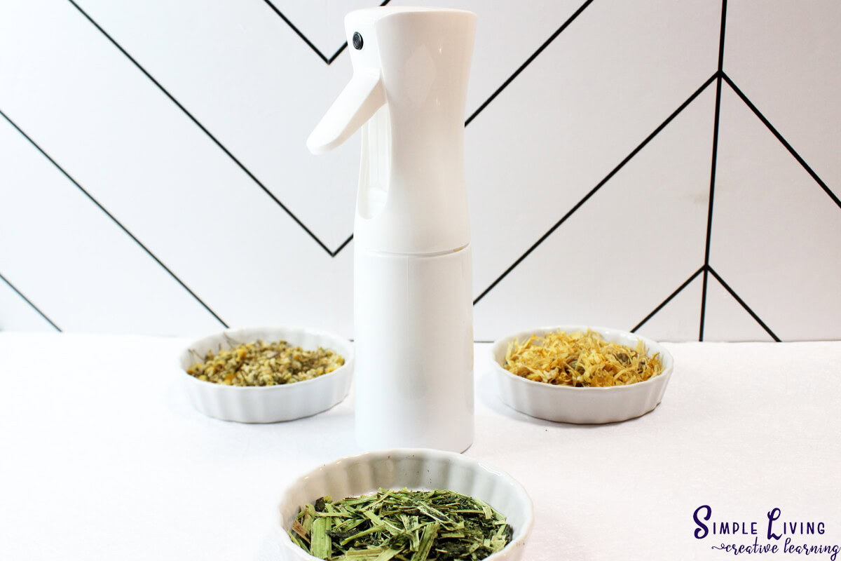 Homemade Jewelweed Spray ready to use