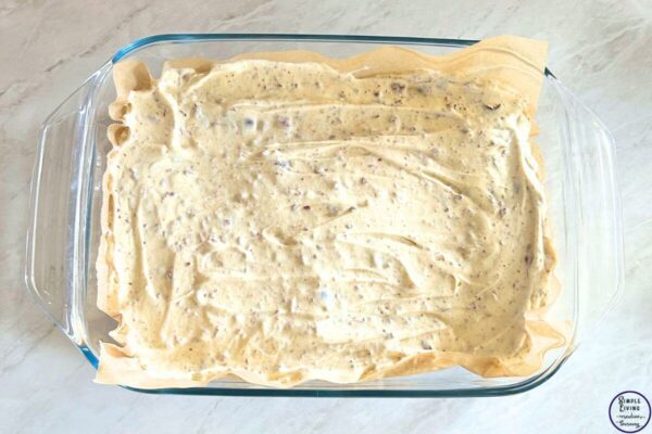 Ice Cream Slice ready to go into freezer