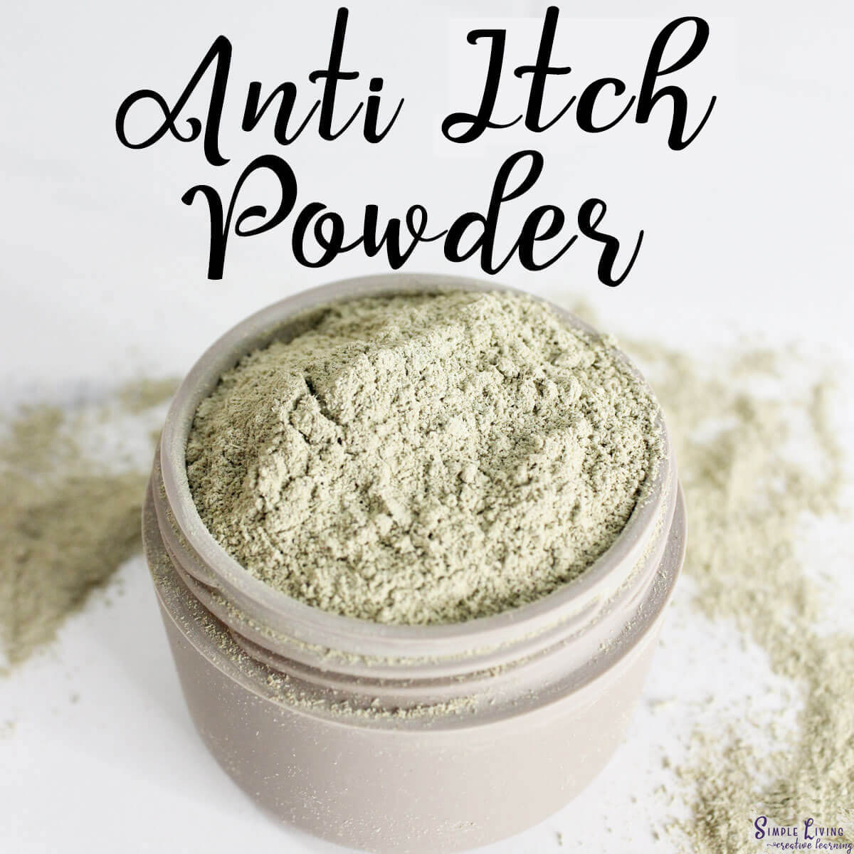 Homemade Anti Itch Powder in a jar
