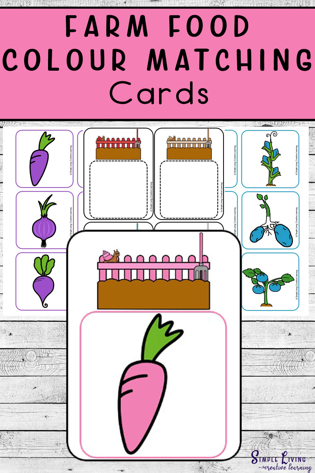Farm Food Colour Matching Cards