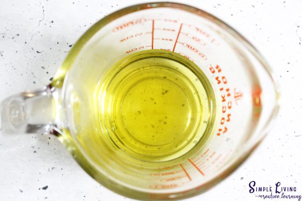 Bug Bite Balm ingredients melted together