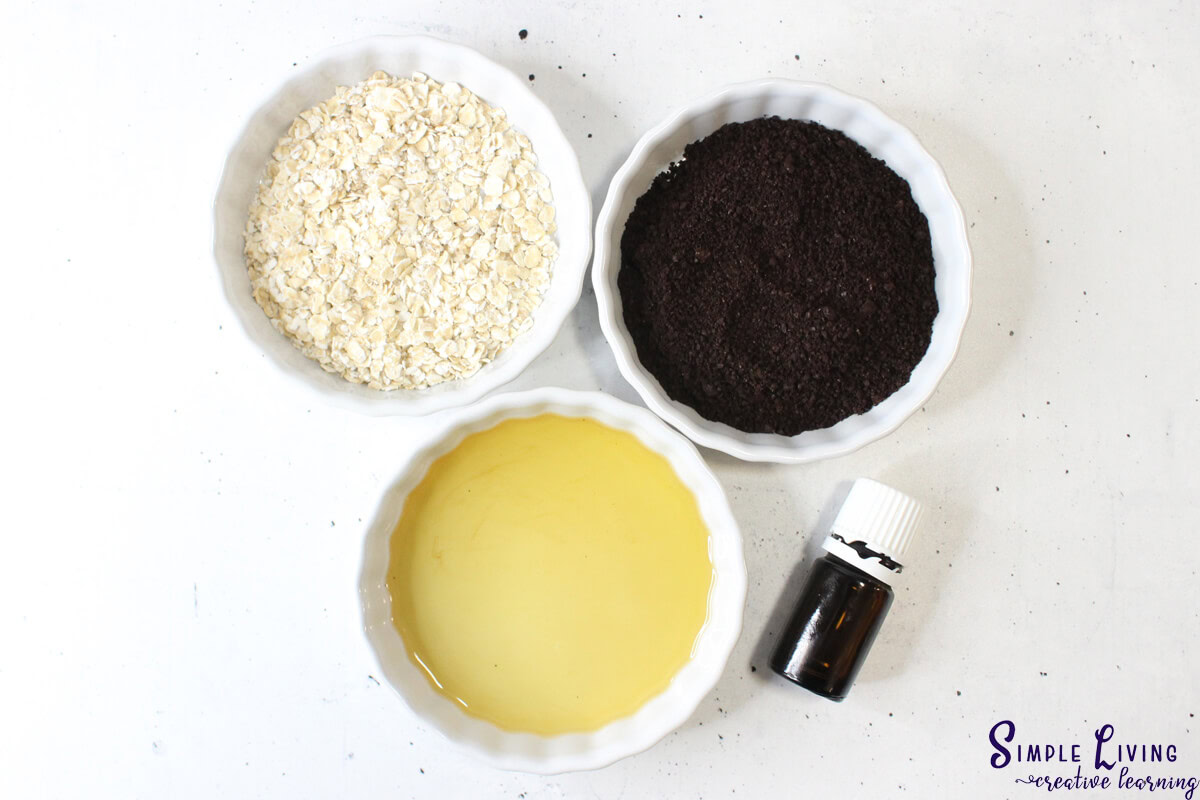 Homemade Coffee Face and Body Scrub ingredients