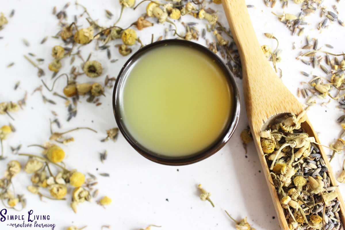 Homemade Natural Sleep Salve in a jar ready to use