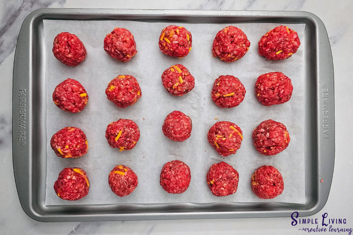 Homemade Carnivore Meatballs all balls placed on a tray