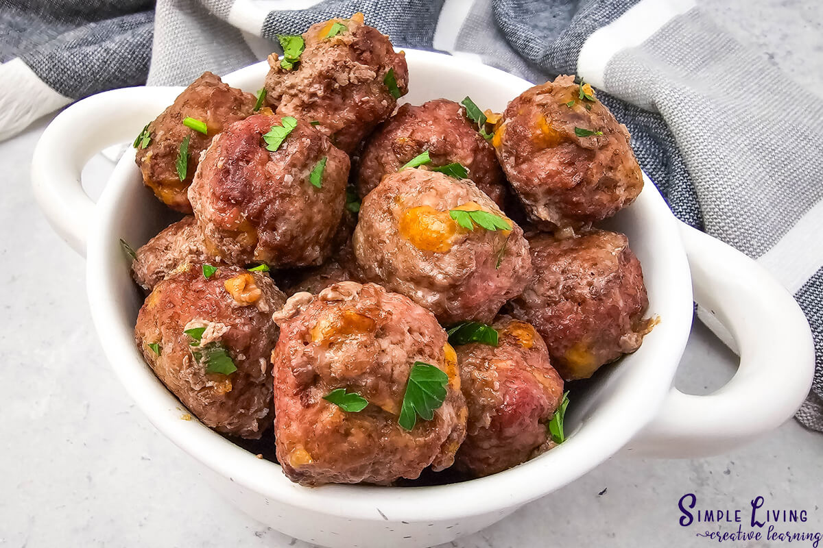 Homemade Carnivore Meatballs in a bowl