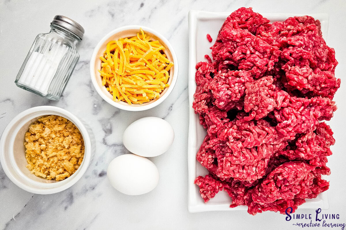 Homemade Carnivore Meatballs ingredients 