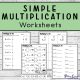 Simple Multiplication Worksheets four pages