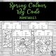 Spring Colour by Code Printables four pages