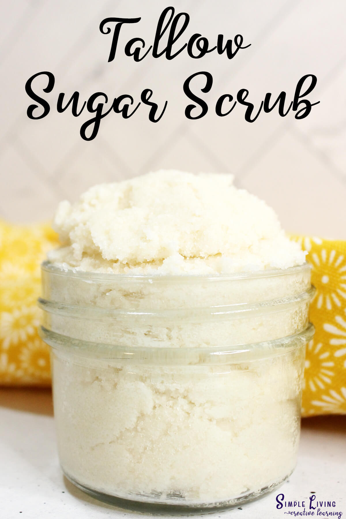 Homemade Tallow Sugar Scrub