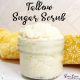 Homemade Tallow Sugar Scrub in a glass jar