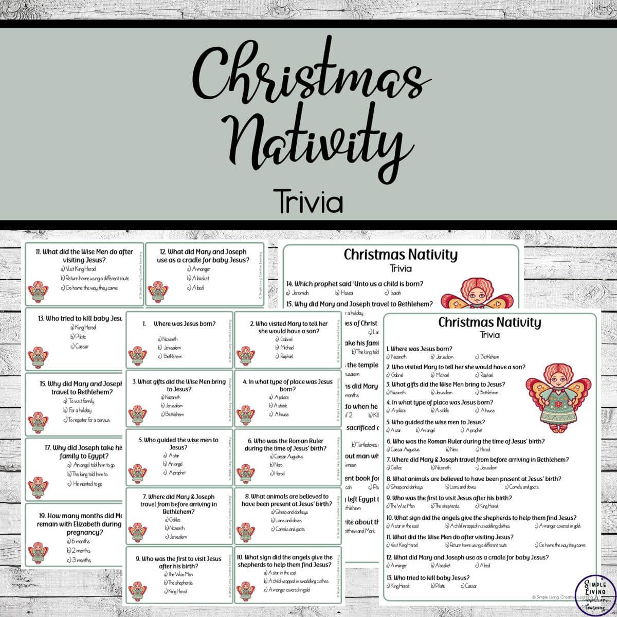 Christmas Nativity Trivia Printables
