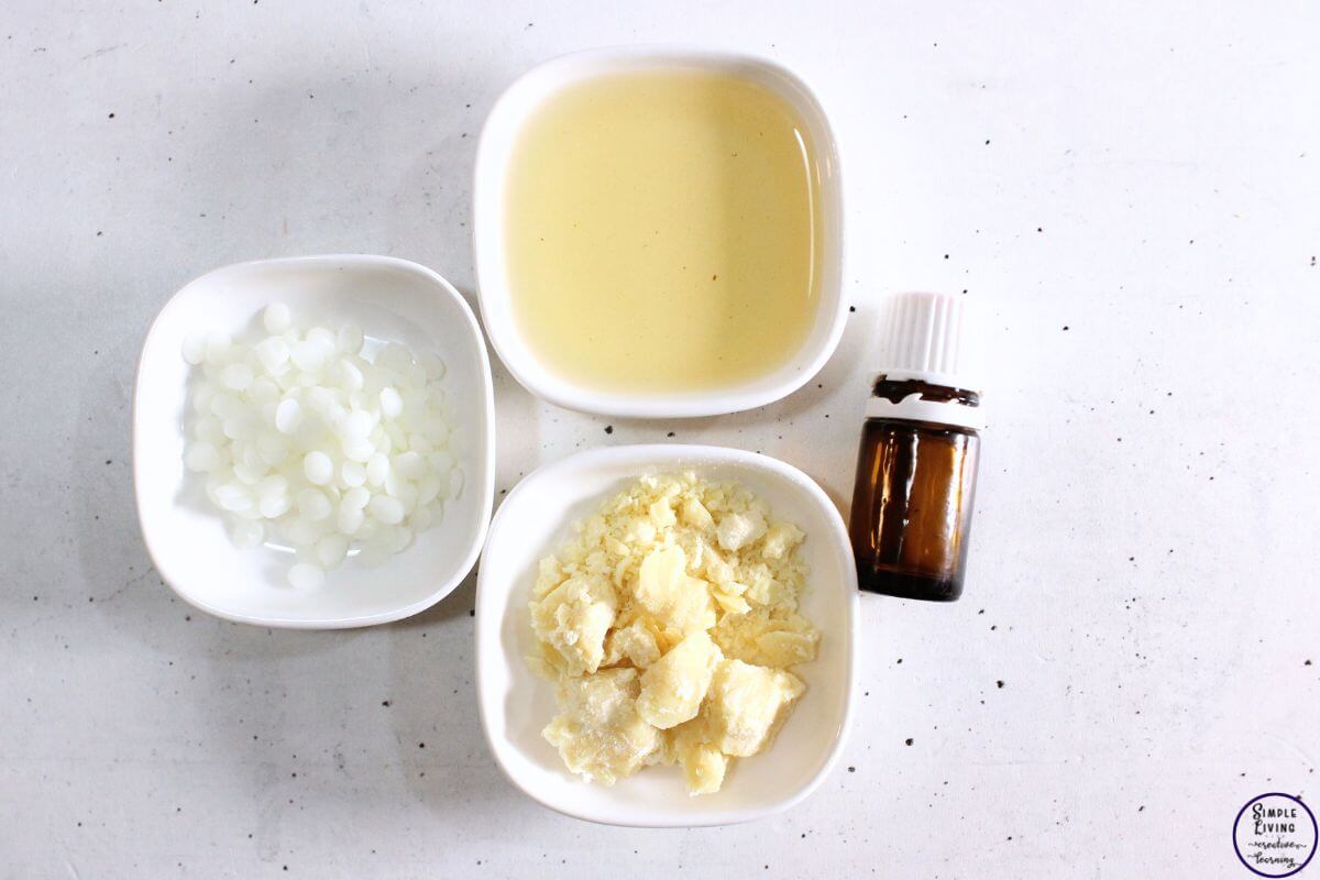 Homemade Coffee Lip Balm ingredients