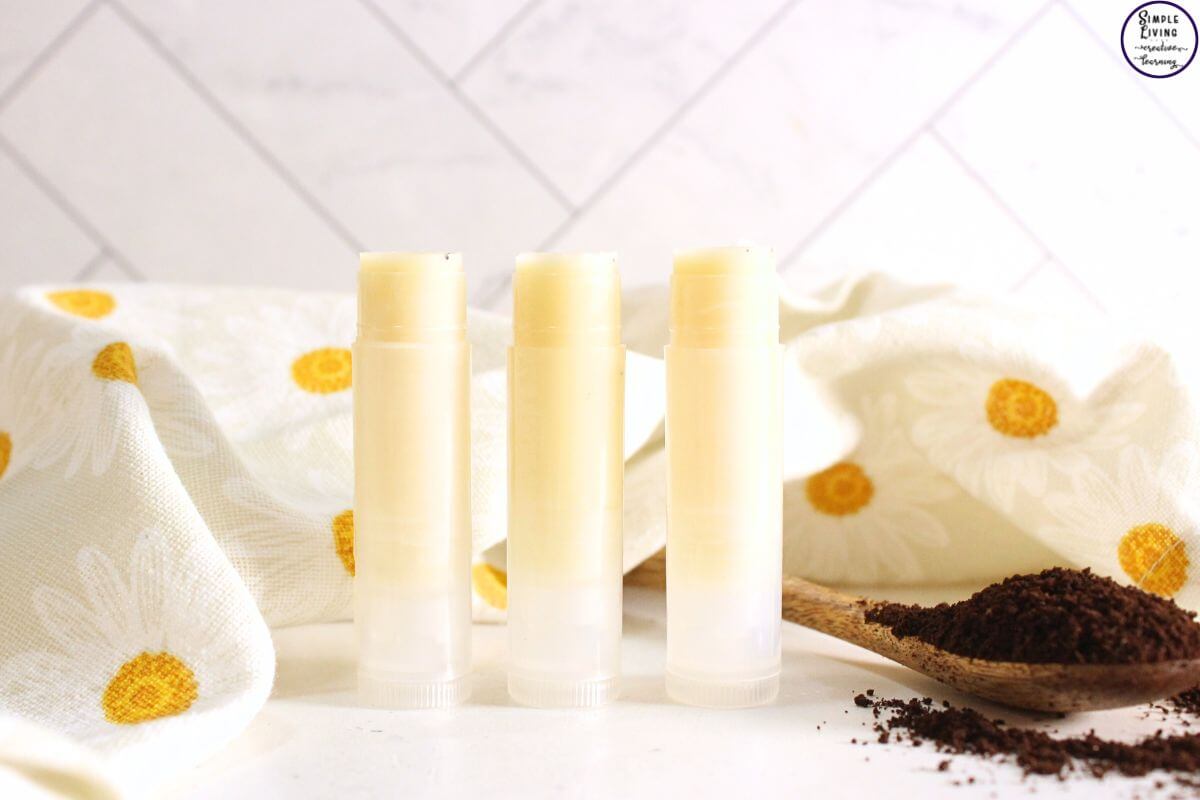 Homemade Coffee Lip Balm - 3 tubes in a row