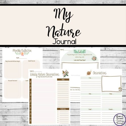 Printable Nature Journal four pages