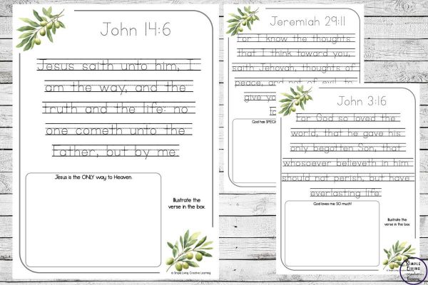 Bible Truth Tracing Printables For Kids - Simple Living. Creative Learning