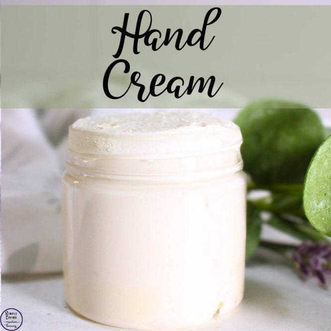Homemade Hand Cream in a glass jar