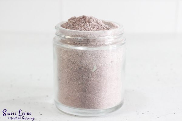 Hibiscus Cleansing Grains in a glass jar ready to use