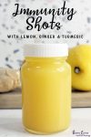Immunity Shots With Lemon, Ginger and Turmeric