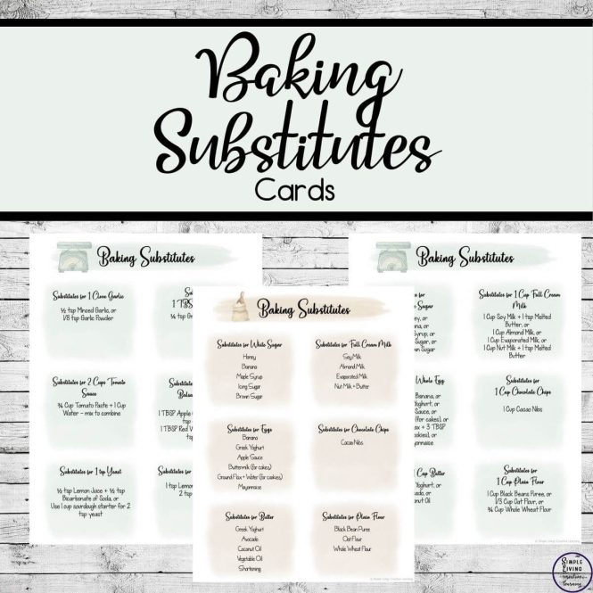 Healthy Baking Substitutes three pages