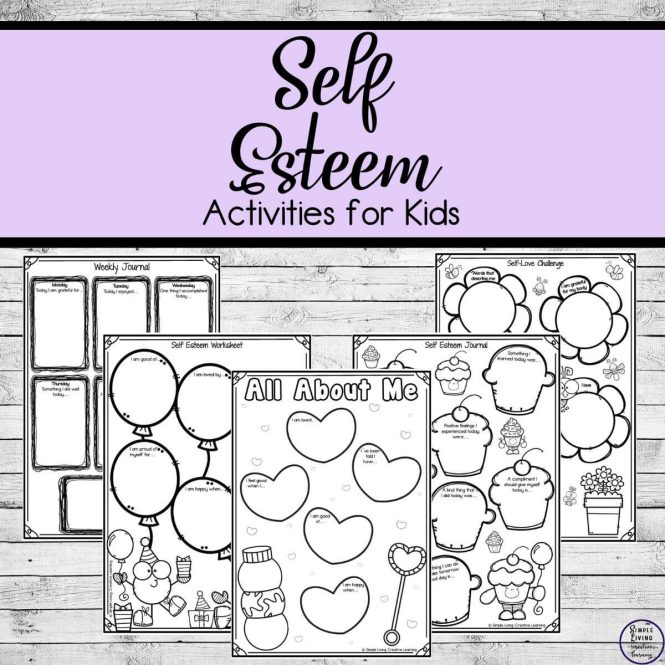 Self Esteem Activities for Kids five pages