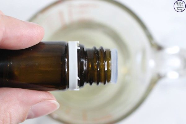 Homemade Tallow Candles adding essential oils which are optional