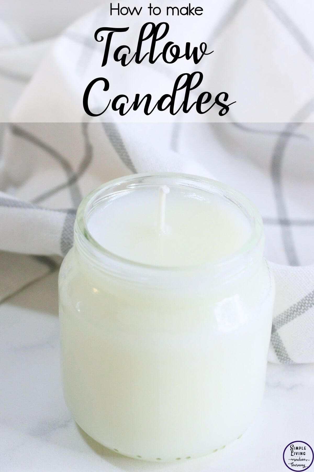 Homemade Tallow Candles