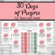 30 Days of Prayers for Teens and Adults five pages