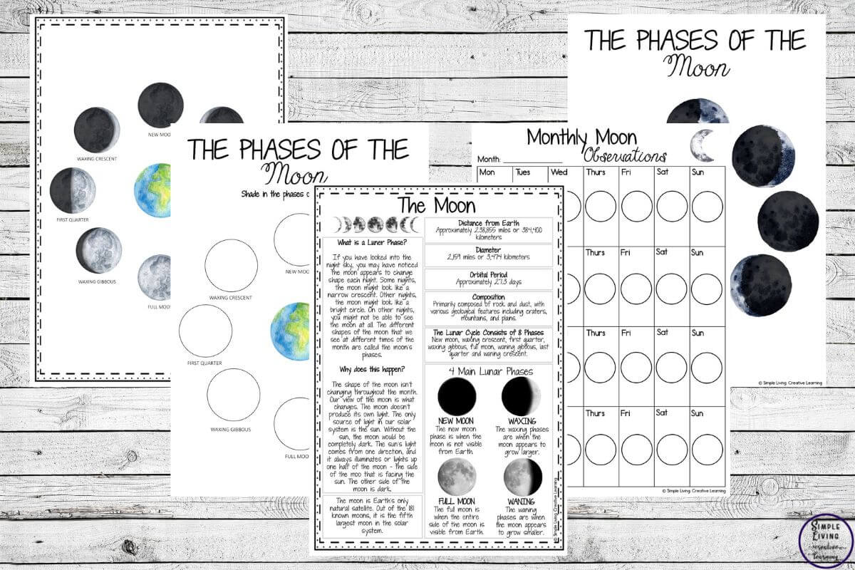 Moon Observation Journal another five journal pages