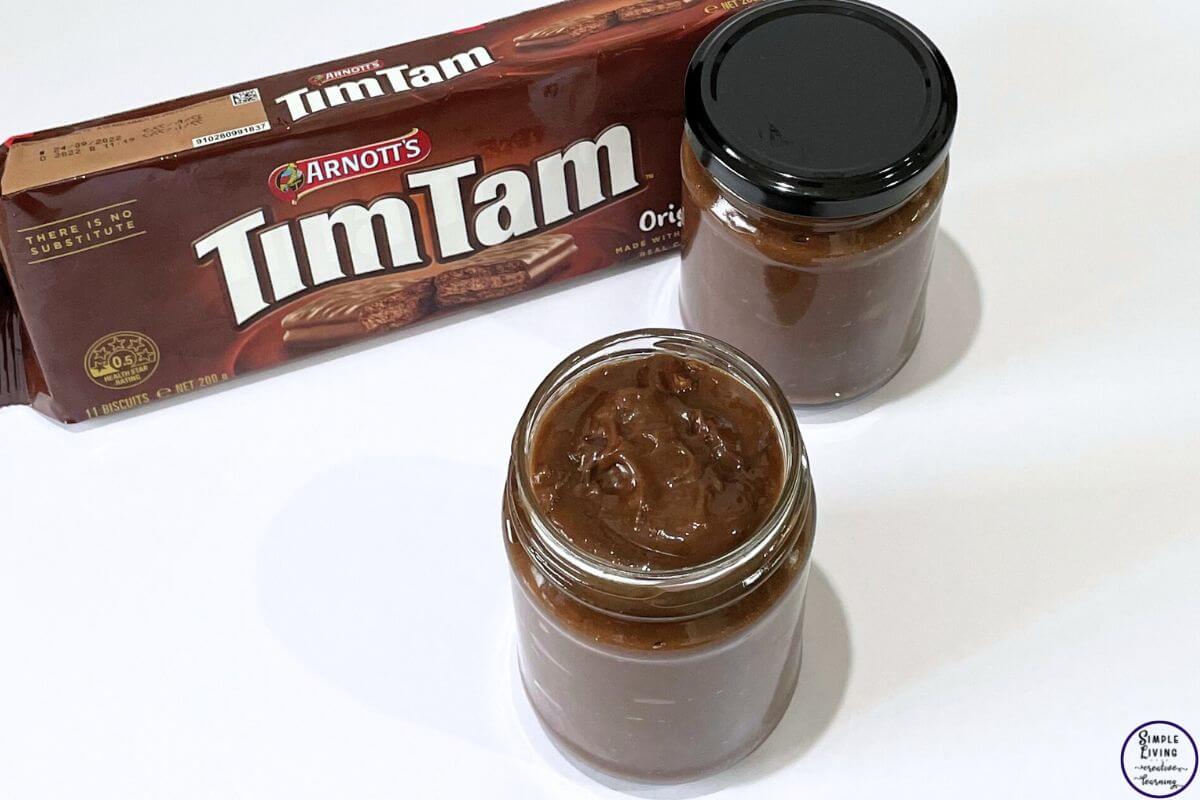 Tim Tam Spread two jars and a packet of Tim Tams