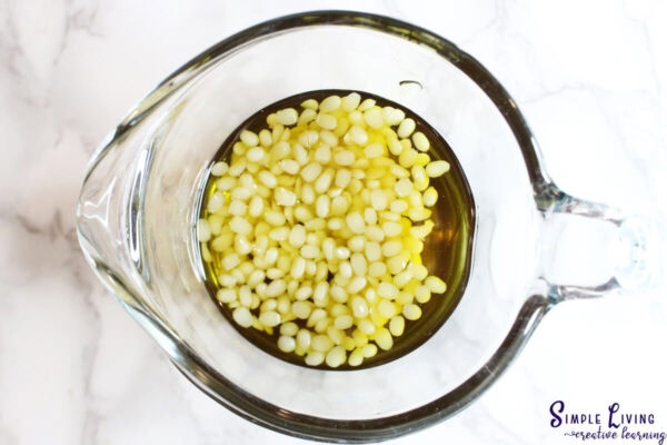 Homemade Jewelweed Salve infused oil and beeswax