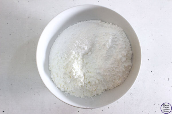 Homemade Deodorant for Sensitive Skin - Without Baking Soda dry ingredients mixed together