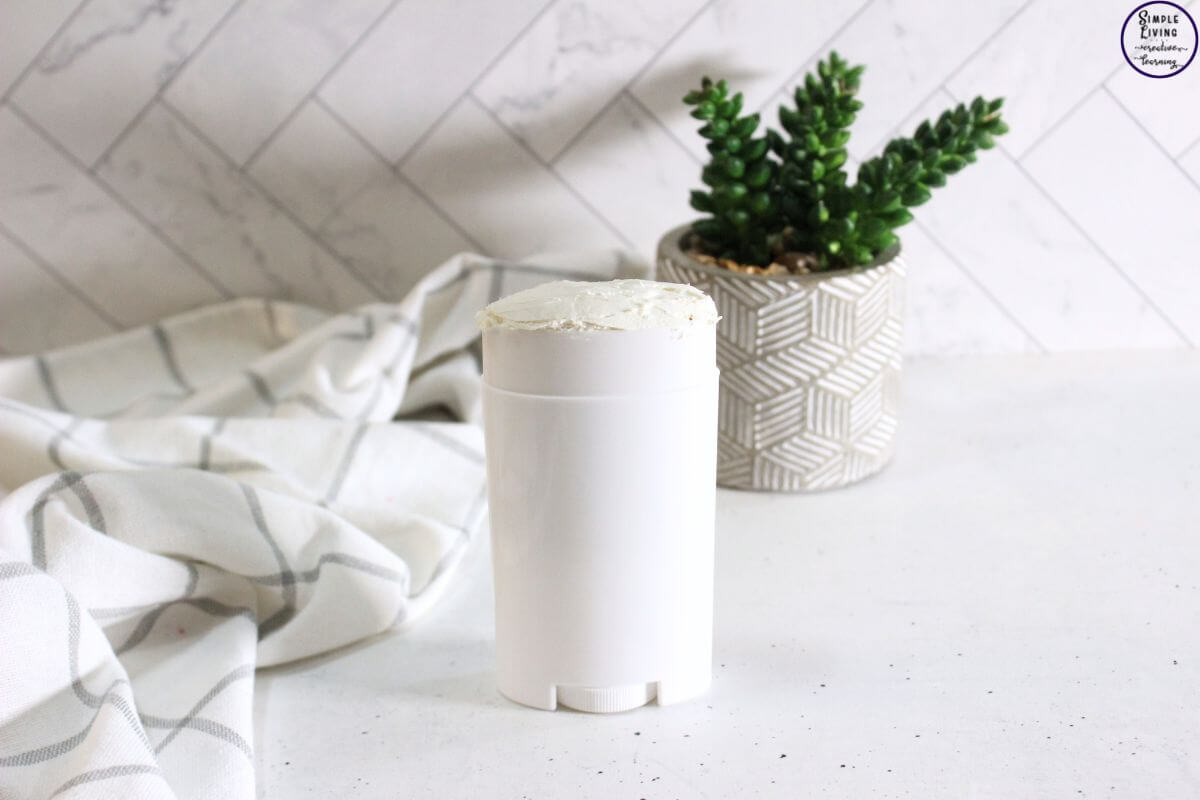 Homemade Deodorant for Sensitive Skin - Without Baking Soda in a white container