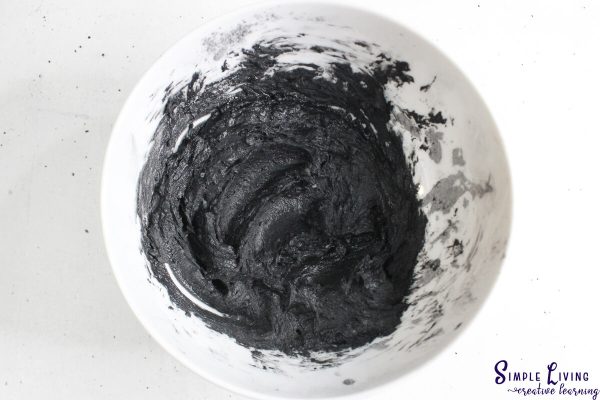 Homemade Natural Toothpaste mixing through the coconut oil
