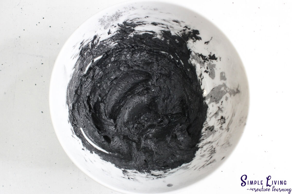 Homemade Natural Toothpaste mixing through the coconut oil