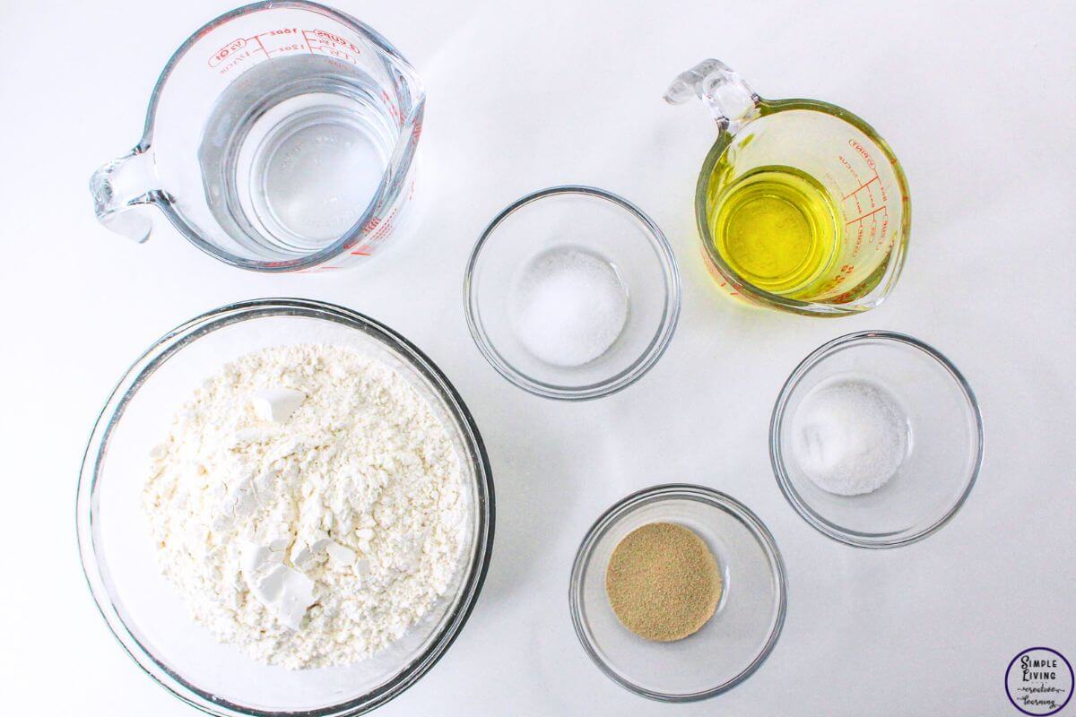 No-Knead Dutch Oven Bread ingredients
