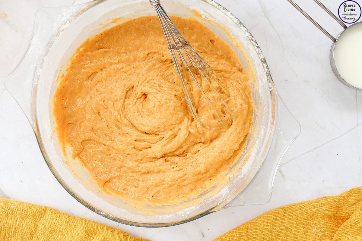 Pumpkin Pancakes batter just mixed.