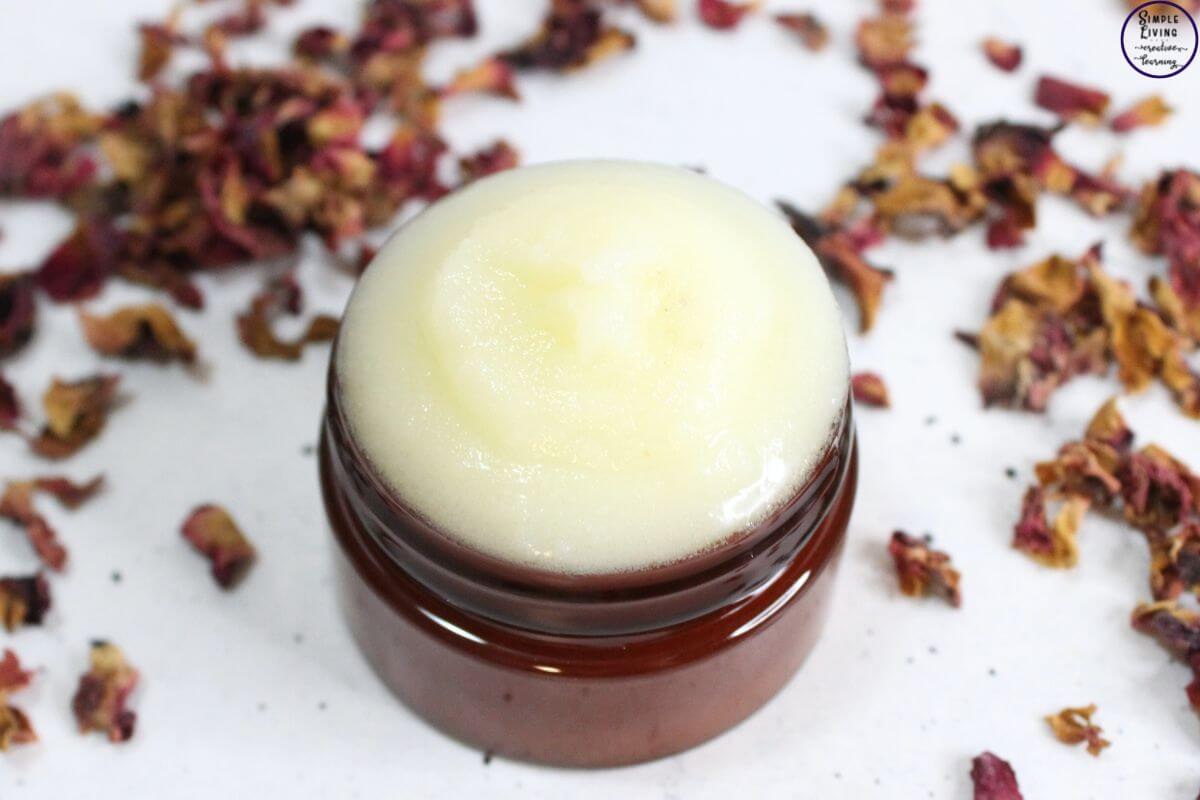 Rose Tallow Face Cream looking at a full jar of cream