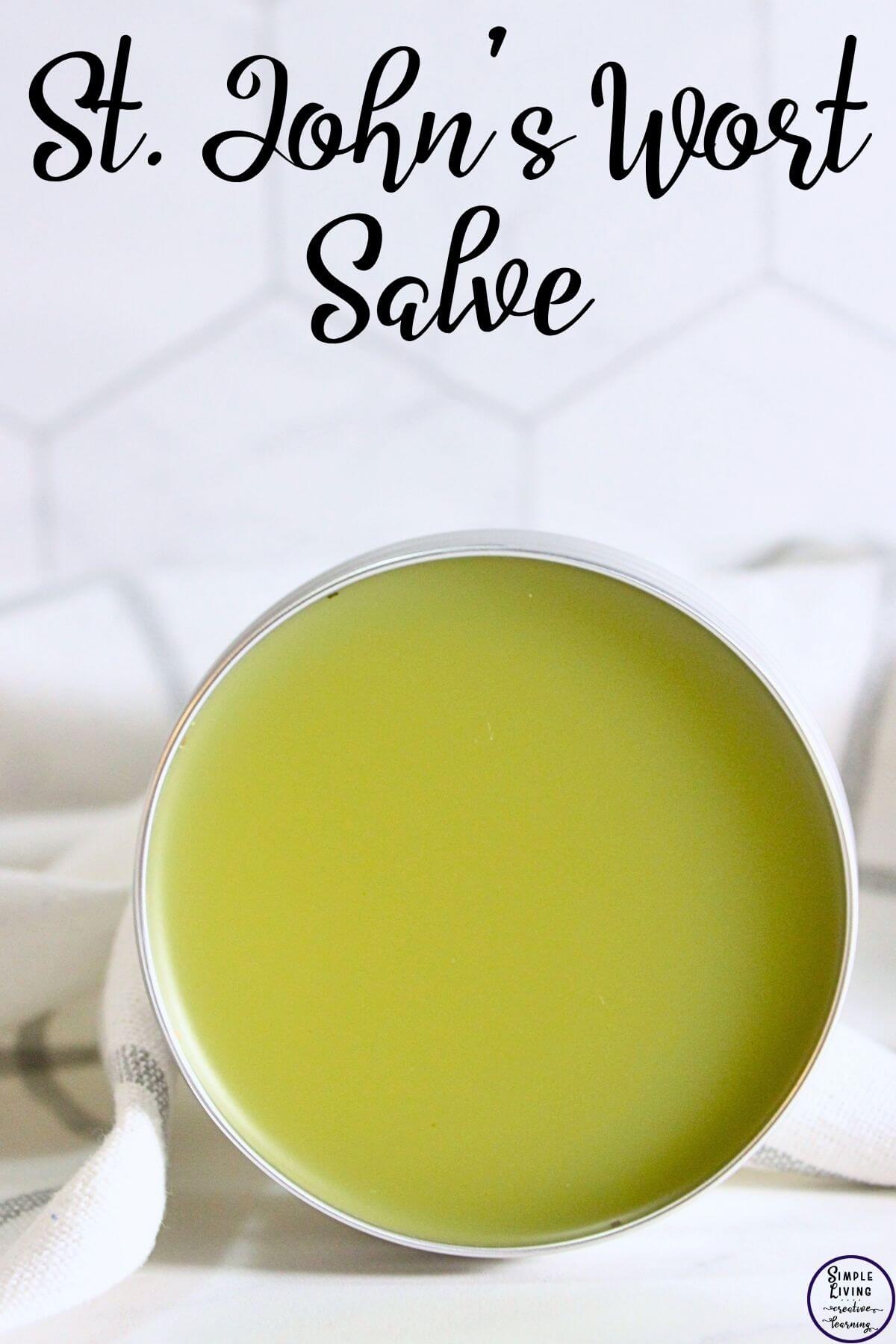 Homemade St. John's Wort Infused Oil and Salve