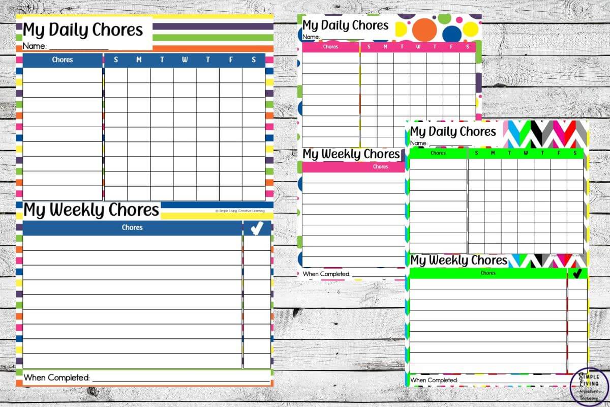 Why Should Children Help with Chores chore charts 3 pages