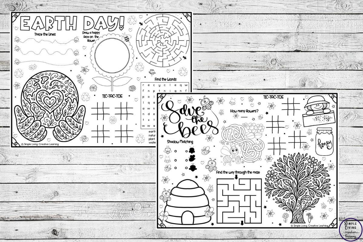 Earth Day Activity Mats another two mats
