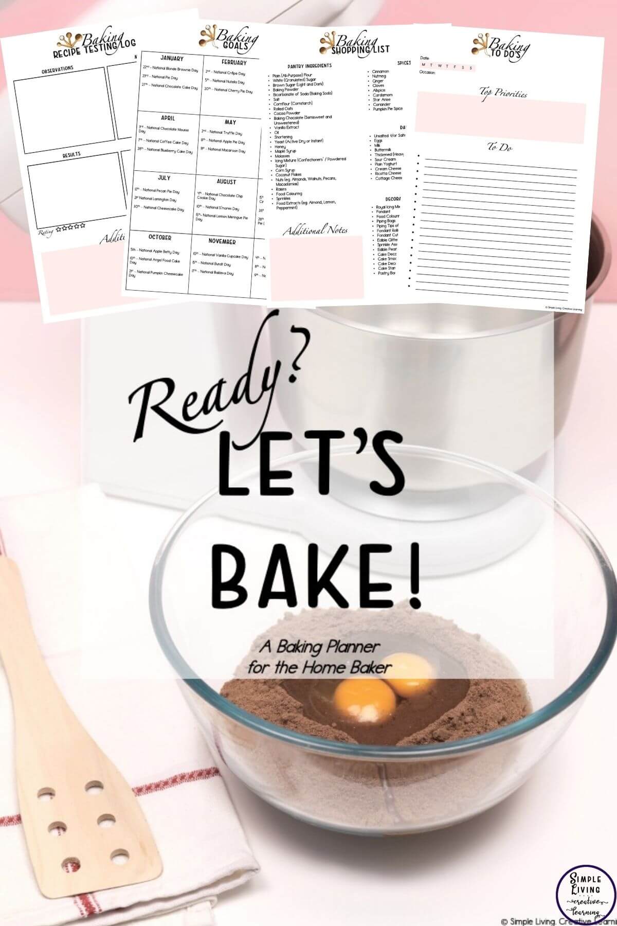 Let Bake a Baking Planner for the Home Baker
