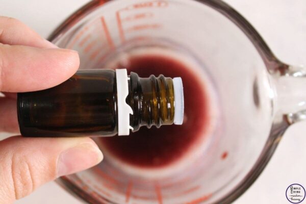 Homemade Beetroot Lip Balm adding essential oils - optional