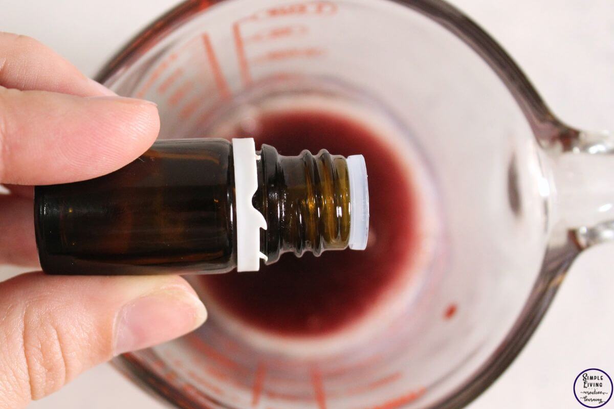 Homemade Beetroot Lip Balm adding essential oils - optional