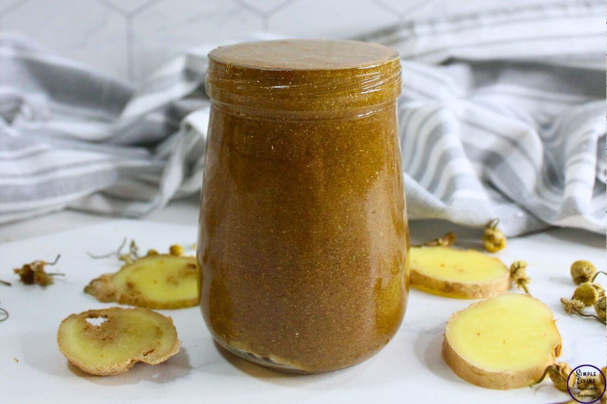Chamomile Ginger Honey for Relieving Headaches ready to use