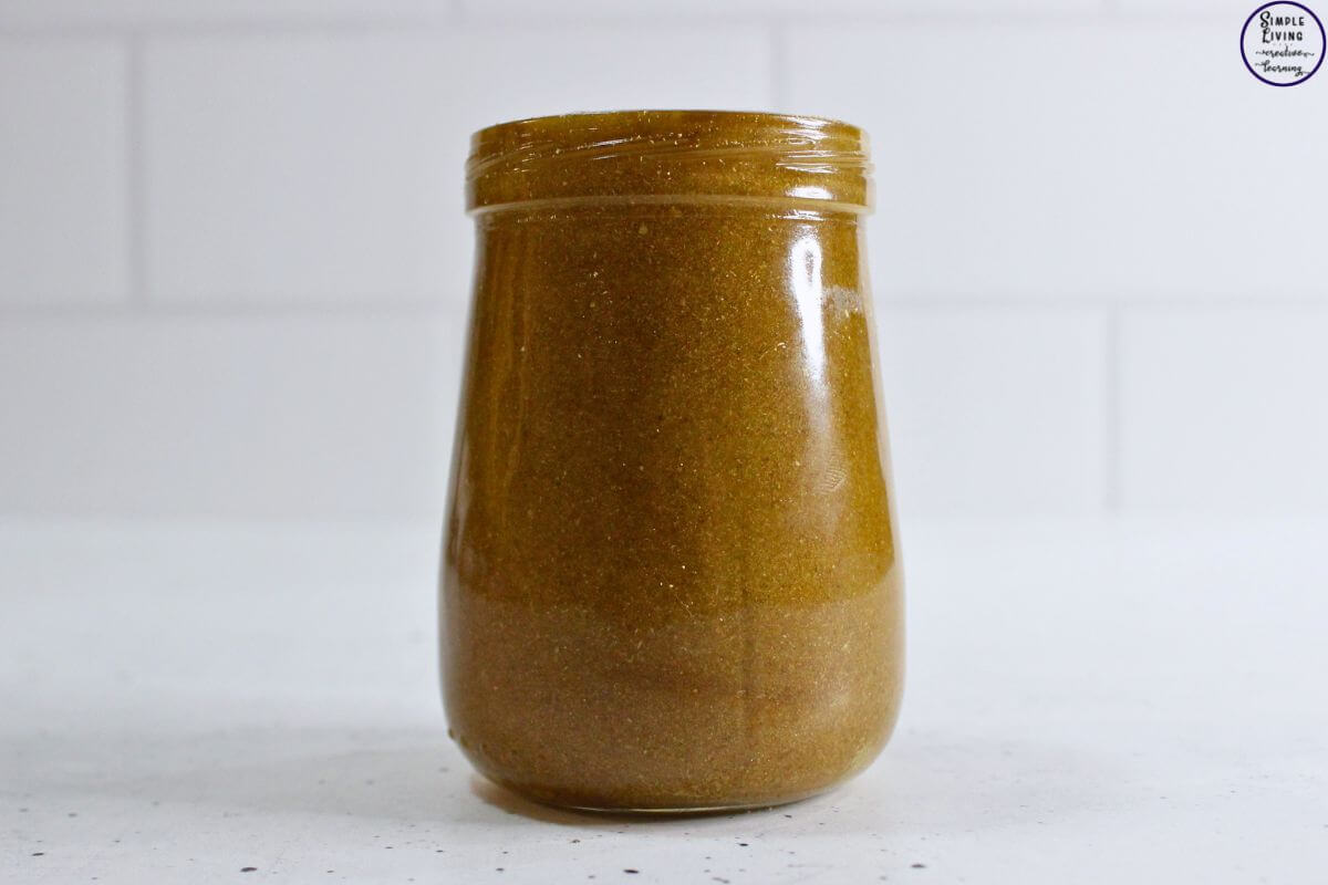 Chamomile Ginger Honey for Relieving Headaches mixing the ingredients