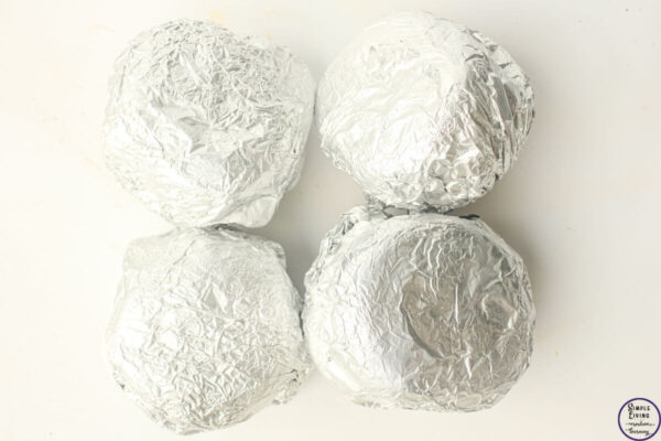 Freezer Friendly Sausage and Egg Muffins wrapping to put in freezer